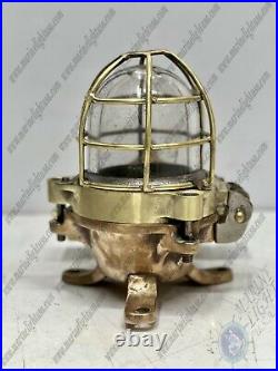 Heavy Kokosha Flame Proof Daeyang Ship Salvage Nautical Old Brass Bulkhead Light