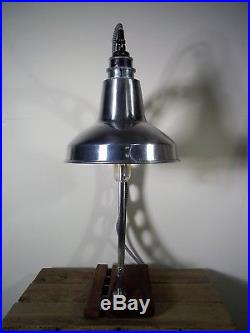 Huge Unique Vintage Cast Iron Industrial/Steampunk/Aviator Table/Desk Lamp/Light