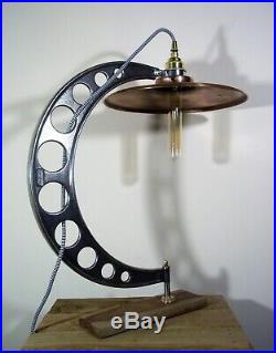 Huge Vintage Copper/Cast Iron Industrial/Steampunk/Aviator Table/Desk Lamp/Light