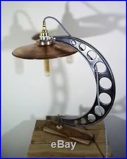 Huge Vintage Copper/Cast Iron Industrial/Steampunk/Aviator Table/Desk Lamp/Light