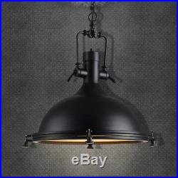 Industrial Nautical Ceiling Light Vintage Pendant Lamp Frosted Diffuser Fixture