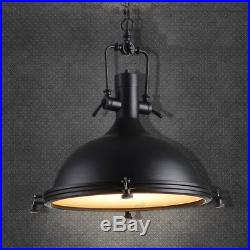 Industrial Nautical Ceiling Light Vintage Pendant Lamp Frosted Diffuser Fixture