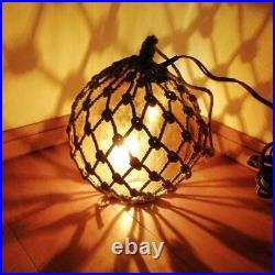 JAPANESE GLASS Fishing FLOATS Lighting 7 Net Buoy BALLS Authentic Vntg deep red