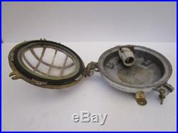 LARGE Vintage Marine DECK Light / Lamp SHIP'S 100% ORIGINAL (77)