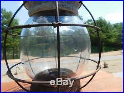 Large Antique Vintage Perko Onion Signal Lantern Ship Boat Nautical Light