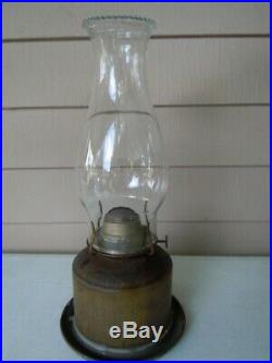 Large Vintage PERKO Galvanized Clear Fresnel Lens Marine Ship Oil Lamp Light