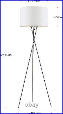 Lisboa Tripod Floor Lamp 62 Inch Modern for Living Room Studying Light Met