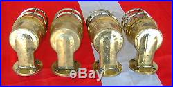 Lot Of 4 Vintage Nautical Cast Brass Ship's Passageway Lights #M