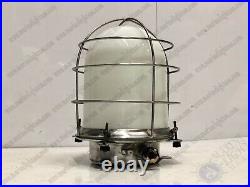 Marine Industrial Large Antique Ceiling Nautical Light Milky White Globe Glass