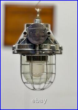 Marine Original FLAMEPROOF Aluminium Vintage Industrial Electric Hanging Light