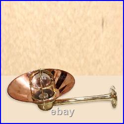 Marine Passageway Light Brass With Copper Shade Nautical Vintage Wall Sconce