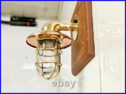 Marine Retro Nautical Style Ship Salvage Wall Sconce Light with Copper Shade