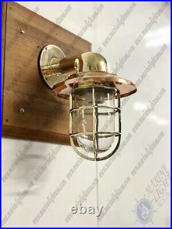 Marine Retro Nautical Style Ship Salvage Wall Sconce Light with Copper Shade