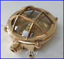 Marine Ship Nautical Brass Vintage Passage Ceiling/Wall Deck Light Set of 2