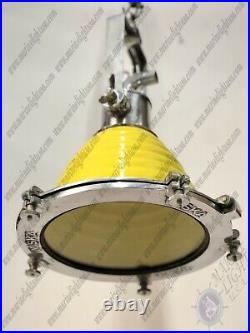 Marine Vintage Style Solid Aluminum Ship Ceiling Pendant Light Yellow Coating