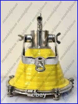 Marine Vintage Style Solid Aluminum Ship Ceiling Pendant Light Yellow Coating