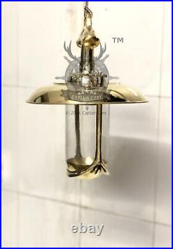 Maritime Antique Brass Nautical Hanging Marine Decor Pendant Light with Shade