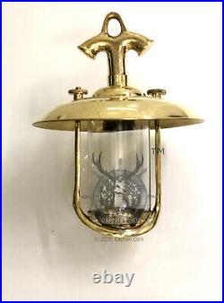 Maritime Antique Brass Nautical Hanging Marine Decor Pendant Light with Shade