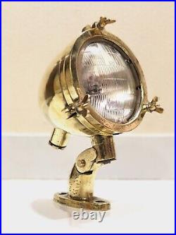 Maritime Antique Retro Stage Vintage Old Brass Metal Mini Spot Light