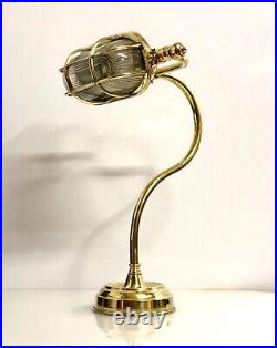 Maritime Antique Solid Brass Marine Industrial Vintage Passage Table/Desk Lamp