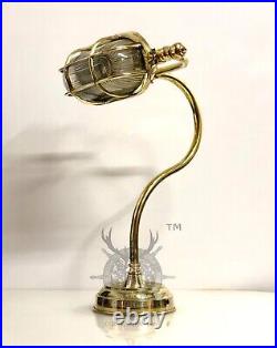 Maritime Antique Solid Brass Marine Industrial Vintage Passage Table/Desk Lamp