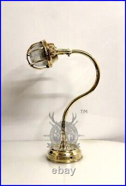 Maritime Antique Solid Brass Marine Industrial Vintage Passage Table/Desk Lamp