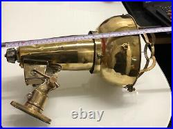 Maritime Industrial Antique Solid Brass Cargo Post Mounted Japan Monster Light