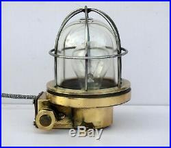 Maritime Salvaged Pendant Light Vintage Brass Navigation Hanging Passage Lamp