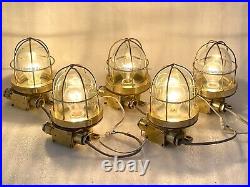 Maritime Salvaged Pendant Light Vintage Brass Navigation Hanging Passage Lamp