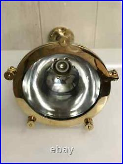 Maritime Vintage Solid Aluminum & Brass Ceiling Mount Pendant Ship Light Fixture