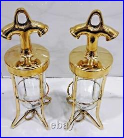 Maritime Vintage Style Solid Brass Bulkhead Nautical Hanging New Light Lot of 5