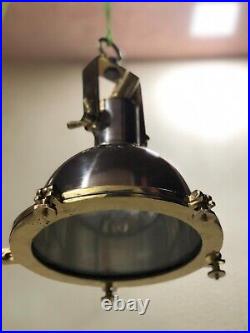 Masthead Solid Aluminum & Brass Metal Nautical Antique Ceiling Pendant Light