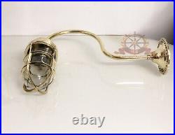 Minimalist Design Nautical Antique Industrial Handmade Brass Arched Swan Light