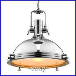 Modern Nautical Pendant Light Fixture Industrial Polished Chrome Vintage Kitchen