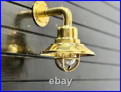 Modern Style Antique Original Brass Old Vintage Marine Wall Sconce Light Small