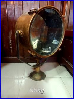 Nautical Antique Vintage Cargo Marine Ship Signal Search Brass Spot Light
