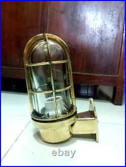 Nautical Antique Vintage Marine Ship Passageway Brass Bulkhead Wall Light 4 Pcs