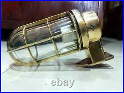 Nautical Antique Vintage Marine Ship Passageway Brass Bulkhead Wall Light 4 Pcs