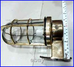 Nautical Antique Vintage Marine Ship Passageway Brass Bulkhead Wall Light 4 Pcs