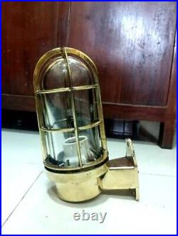 Nautical Antique Vintage Marine Ship Passageway Brass Bulkhead Wall Light 4PCS