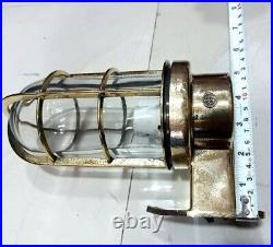 Nautical Antique Vintage Marine Ship Passageway Brass Bulkhead Wall Light 4PCS