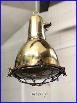 Nautical Antiques Vintage Brass Pendant Ceiling Light Fixture