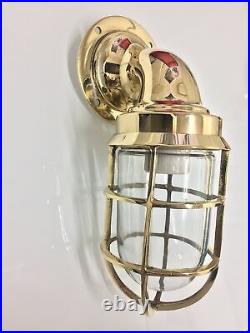 Nautical Brass American Vintage Passageway Bulkhead Wall Ship Light