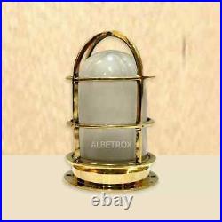 Nautical Brass Bulkhead Light Ship Marine Vintage Style Ceiling Fixture 1 Pcs