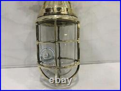 Nautical Brass Bulkhead Pendant Light Fixture Antique Vintage Ceiling Decoration