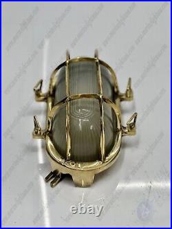 Nautical Brass Oval Bulkhead Light Fixture