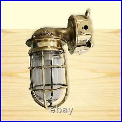 Nautical Bulkhead Light Heavy Brass Marine Vintage Style Antique Maritime Light