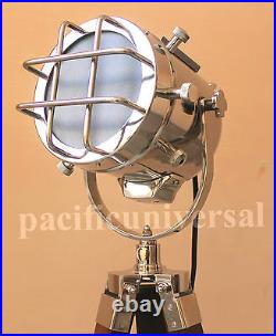 Nautical Decorative Floor Lamp with Adjustable Tripod Stand Vintage Spot Light