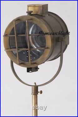 Nautical Floor Lamp Designer Antique Finish Searchlight Studio Tripod Spot Light