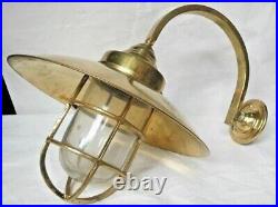 Nautical Goose Neck Ship Solid Brass Wall Light Vintage Sconce